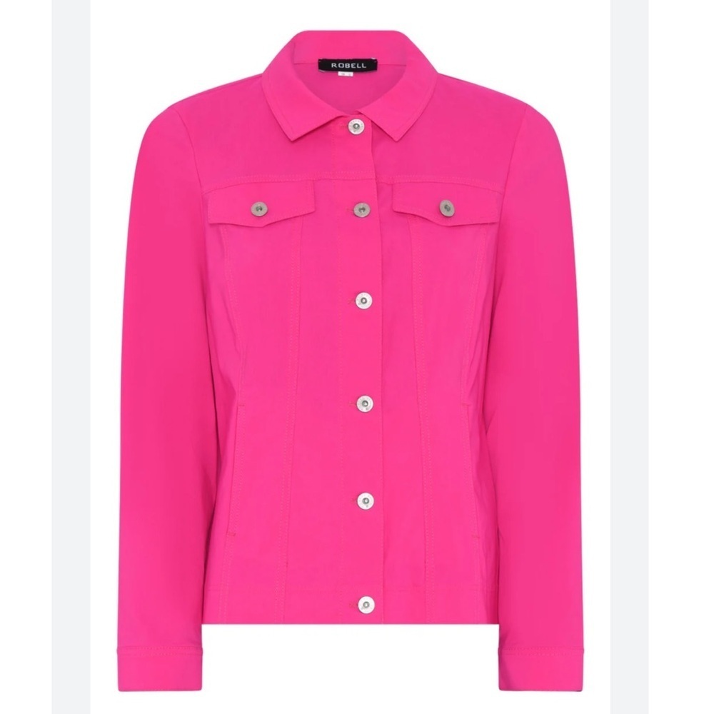 Robell Happy Jacket - Vibrant Pink Jacket Shirt Size US4